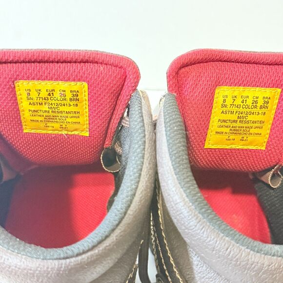 Skecher's Men's Steel Toe EH Work Boots Brown Leather Size 8 Safety - Picture 11 of 16